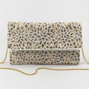 Leanne Floral Beaded Clutch